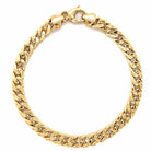 Gold Cuban link chain bracelet for men by our jewelry brand.