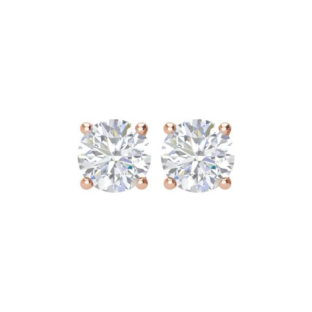 14K Gold Classic Natural Round Diamond Stud Earrings Earrings by Izakov Diamonds + Fine Jewelry | Izakov