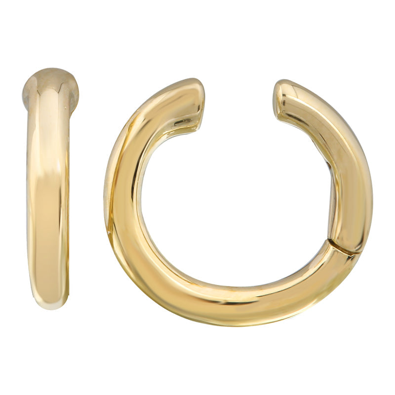 14K Gold Classic Round Ear Cuff - Earrings - Izakov Diamonds + Fine Jewelry