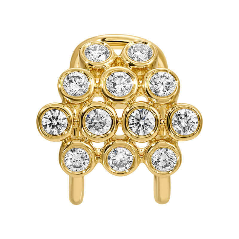 VVS DIAMOND CLUSTERS 14K GOLD ROUND EARRINGS deals