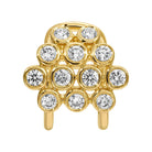 Gold jewelry piece with multiple round diamonds, designed for luxury appeal by our brand.