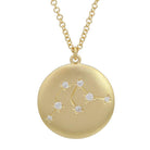 Gold necklace with a constellation design featuring delicate diamonds, part of our exclusive jewelry collection.