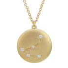 Gold constellation necklace with diamond accents, showcasing elegant craftsmanship from our jewelry brand.