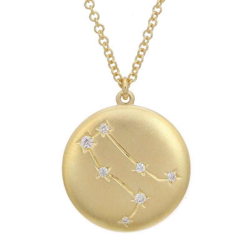 Elegant gold necklace with a constellation design, adorned with sparkling diamonds, from our luxury jewelry collection.