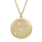 Gold necklace with diamond constellation pendant from our exclusive jewelry collection.