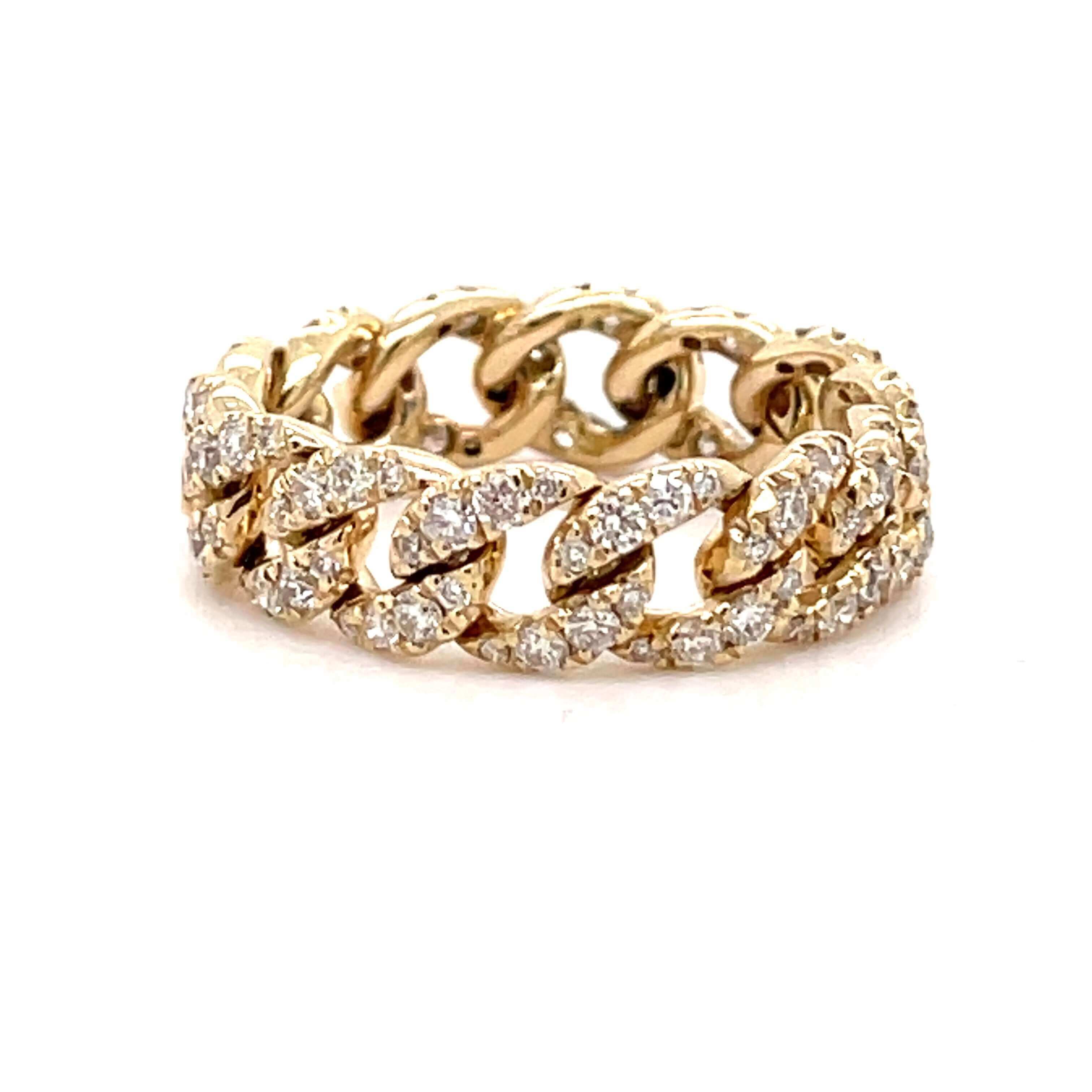 Womens 6mm Gold Diamond Cuban Ring | The Gold Godess – The Gold Gods