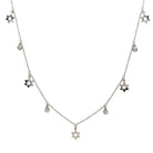 14K Gold Dangling Diamond Star Of David Necklace White Gold Necklaces by Izakov Diamonds + Fine Jewelry | Izakov