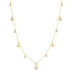 Elegant gold necklace with star and diamond charms from our exclusive jewelry collection