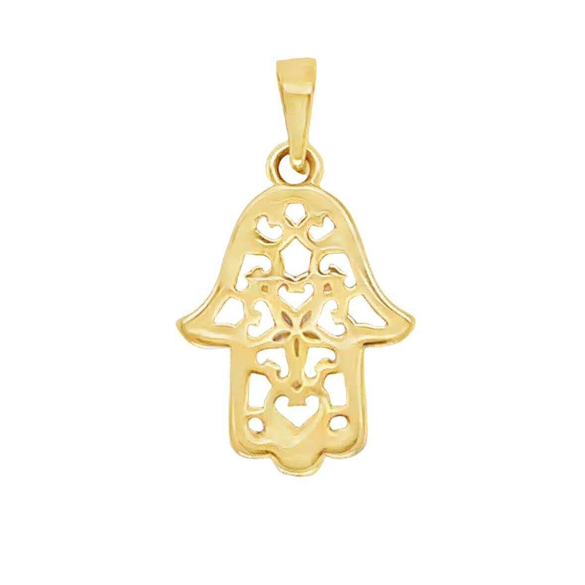 14k Yellow Gold Hamsa newest charm