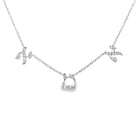 14K Gold Diamond Accented Hebrew Mom Stations Necklace - Necklaces - Izakov Diamonds + Fine Jewelry