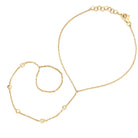 14K Gold Bezel Diamonds Hand Chain Yellow Gold Izakov Diamonds + Fine Jewelry