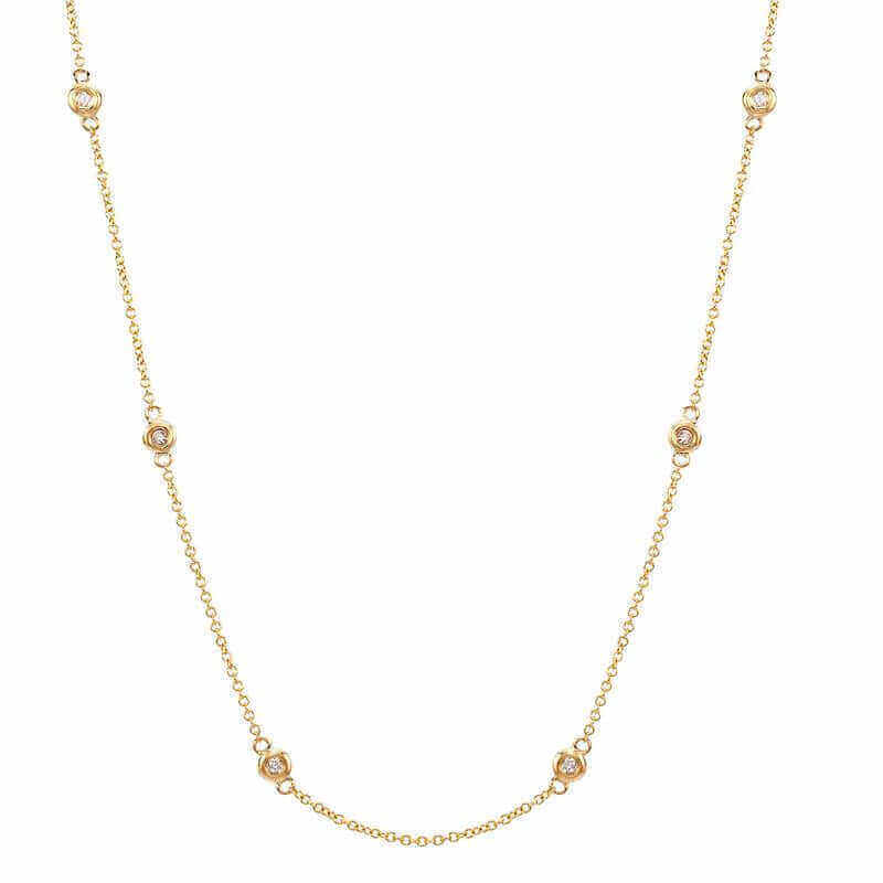 Elegant gold chain necklace with delicate diamond accents from our jewelry collection.