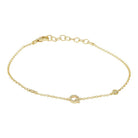 14K Gold Diamond Bezels Initial Bracelet - Bracelets - Izakov Diamonds + Fine Jewelry