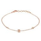 Rose gold delicate bracelet with charm accents from our premium jewelry collection