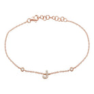 Elegant rose gold bracelet with sparkling initial charm and delicate chain from our luxury jewelry collection