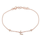 Elegant rose gold bracelet with delicate chain and diamond accents from our luxury jewelry collection.