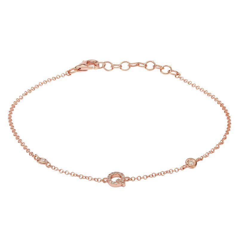 Rose gold delicate bracelet with small diamond accents from our jewelry brand collection