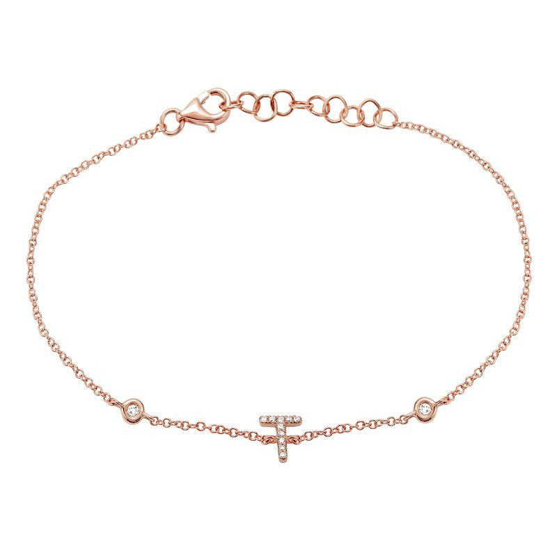 Elegant rose gold bracelet with diamond accents by our jewelry brand