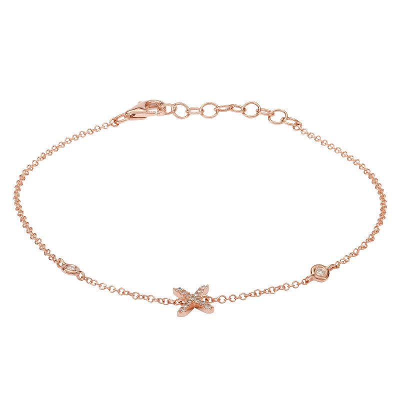 Elegant rose gold bracelet with starfish charm from our premium jewelry collection