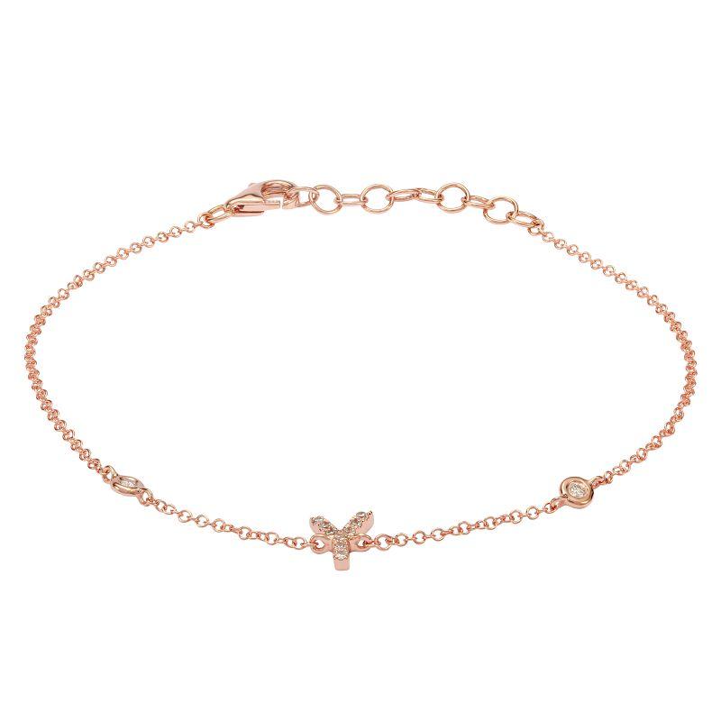 Elegant rose gold bracelet with delicate diamond accents from our jewelry collection.