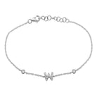 14K Gold Diamond Bezels Initial Bracelet - Bracelets - Izakov Diamonds + Fine Jewelry