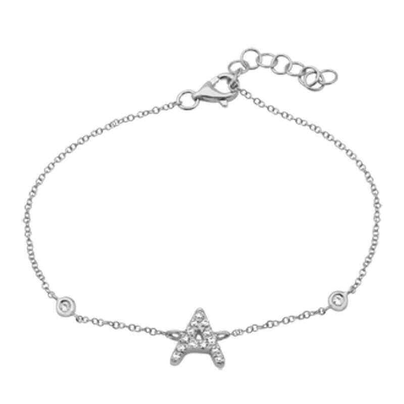 Elegant silver bracelet with a star-shaped charm and sparkling details from our exclusive jewelry collection