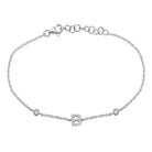 Elegant silver bracelet with initial pendant and delicate link chain from our jewelry brand collection