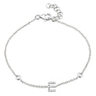 Elegant silver bracelet with initial letter pendant and lobster clasp, stylish jewelry for personalizing your look.