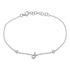 Elegant silver bracelet with diamond accents and adjustable chain from our exclusive jewelry collection.