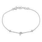 Elegant silver bracelet with small diamond accents from our luxury jewelry collection.