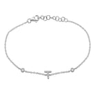 Elegant silver chain bracelet with small diamond accents from our unique jewelry collection