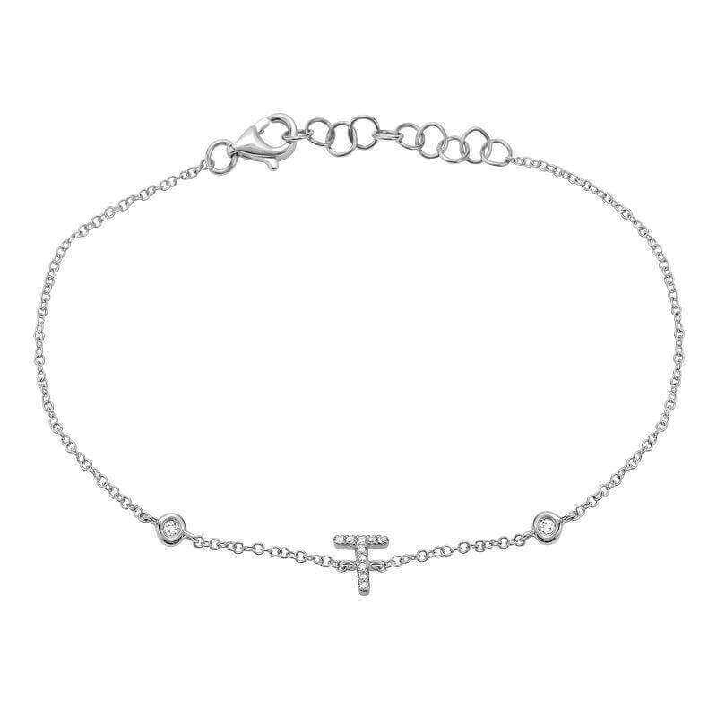 Elegant silver chain bracelet with small diamond accents from our unique jewelry collection