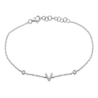 Elegant silver bracelet with a delicate V-shaped centerpiece, perfect for adding a touch of sophistication to your jewelry collection.