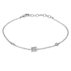 Elegant silver chain bracelet with delicate charm from our luxury jewelry collection