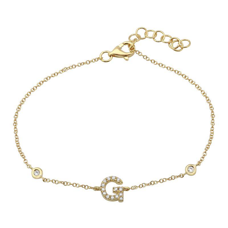 Elegant gold bracelet with a diamond-studded "G" charm from our premium jewelry collection.