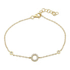 Elegant gold bracelet with circular diamond accents from our luxury jewelry collection