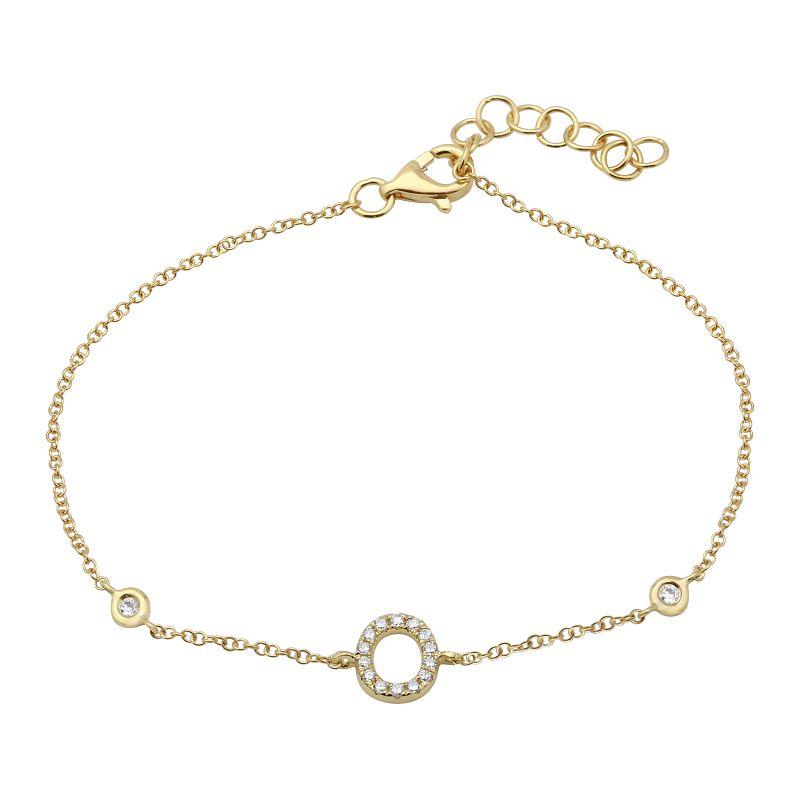 Elegant gold bracelet with circular diamond accents from our luxury jewelry collection