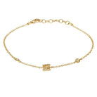 Delicate gold bracelet with diamond accents, perfect for our exclusive jewelry collection.