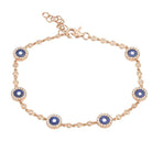 Elegant gold bracelet with blue gemstone accents from our exclusive jewelry collection.