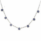 Elegant silver necklace with blue gemstone accents from our jewelry collection.