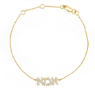 14K Gold Diamond Hebrew Mom Bracelet - Bracelets - Izakov Diamonds + Fine Jewelry