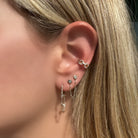 14K Gold Diamond Links Ear Cuff Single Yellow Gold Earrings by Izakov Diamonds + Fine Jewelry | Izakov