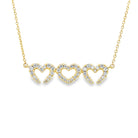 14K Gold Diamond Pave Hearts Font Mom Necklace Necklaces by Izakov Diamonds + Fine Jewelry | Izakov