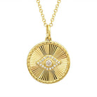 14K Gold Diamond Radiating Evil Eye Necklace - Necklaces - Izakov Diamonds + Fine Jewelry