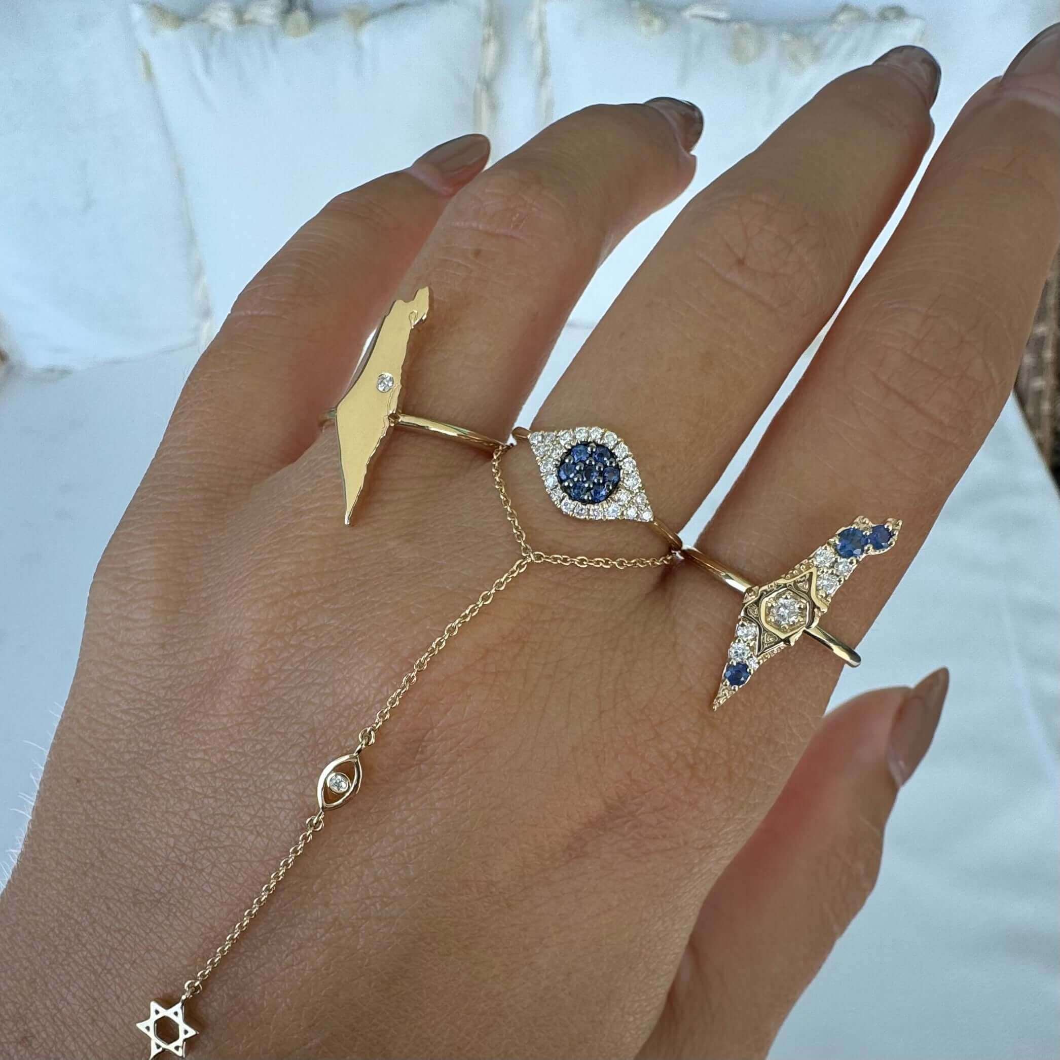 Evil Eye Diamond orders Rings, Sapphire Evil Eye Rings, Pave Diamond Evil Eye Rings, Women Best Designer Rings, Gold Plated Rings Jewelry