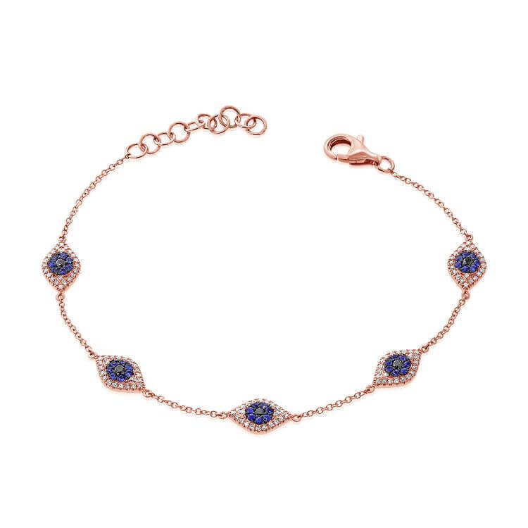 CZ Evil Eye Bracelet - Silver – Dandelion Jewelry