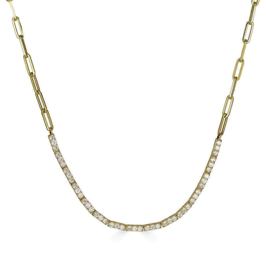 Elegant gold necklace with diamond accents from our luxury jewelry collection.