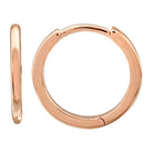 Rose gold hoop earrings from our jewelry brand, featuring a sleek and elegant design perfect for any occasion.