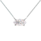 Elegant marquise-cut diamond pendant necklace on a delicate chain by our jewelry brand