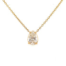 Elegant gold necklace with a stunning marquise-cut diamond pendant, showcasing luxury jewelry from our brand.